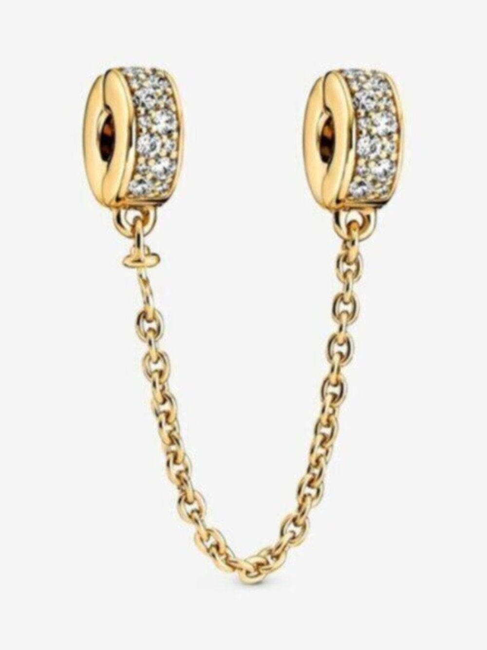 Pandora Clear Pav Safety Chain Clip Charm